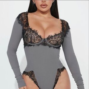 Oh La La Cheri Eyelash Lace Bodysuit